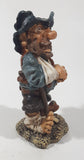 Vintage Hobo Man Hick with Arm in Sling and Missing Teeth and a Boot 3 3/4" Tall Resin Figurine