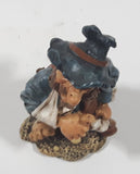 Vintage Hobo Man Hick with Arm in Sling and Missing Teeth and a Boot 3 3/4" Tall Resin Figurine