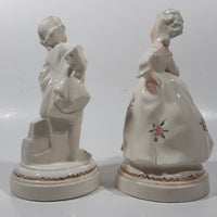Vintage Holland Molds Colonial Man and Woman 7 1/2" Tall Ceramic Figurine Set of 2