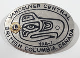 Vintage Lions Club Vancouver Central British Columbia Canada 19A-1 Oval Shaped Aboriginal Art Themed 1 1/8" x 1 1/2" Enamel Metal Lapel Pin