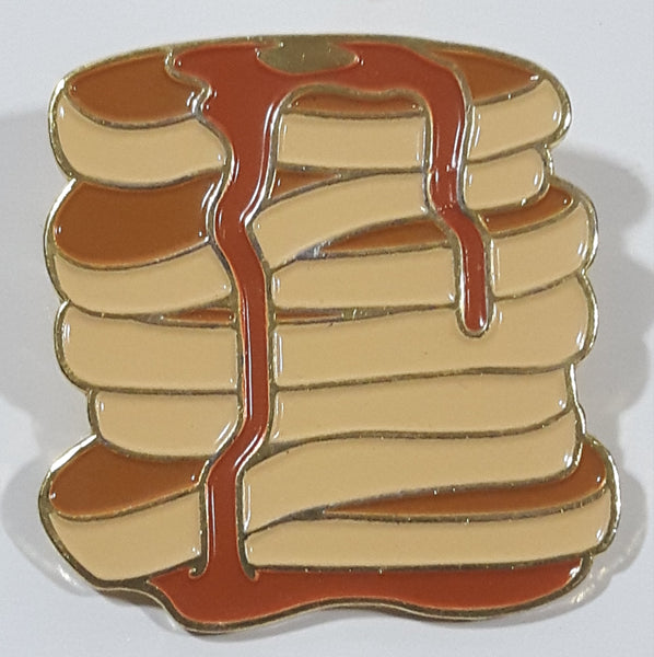 Stack of Pancakes with Butter on Top and Syrup Dripping 1 3/8" x 1 1/2" Enamel Metal Lapel Pin