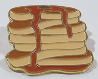 Stack of Pancakes with Butter on Top and Syrup Dripping 1 3/8" x 1 1/2" Enamel Metal Lapel Pin