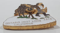 Vintage 1974 Lions Club Ontario Hosts Lions California Man with Pack Mule Donkey 1 1/2" x 1 1/2" Enamel Metal Lapel Pin