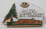 Vintage Lions Club Lynn Valley B.C. Canada 1 1/8" x 1 1/8" Enamel Metal Lapel Pin