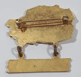 Vintage 1976 Lions Club Canada Shaped Honolulu 1 3/8" x 1 1/2" Enamel Metal Lapel Pin