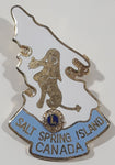 Vintage Lions Club Salt Spring Island Canada 1 1/8" x 1 7/8" Enamel Metal Lapel Pin