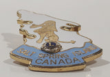 Vintage Lions Club Salt Spring Island Canada 1 1/8" x 1 7/8" Enamel Metal Lapel Pin