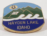 Vintage Lions Club Hayden Lake Idaho 1" x 1 1/8" Enamel Metal Lapel Pin