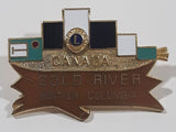 Vintage Lions Club Gold River British Columbia Canada 1 1/8" x 1 1/2" Enamel Metal Lapel Pin