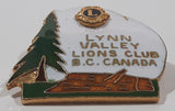 Vintage Lions Club Lynn Valley B.C. Canada 1 1/8" x 1 1/8" Enamel Metal Lapel Pin