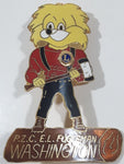 Vintage Lions Club P.Z.C. E.L. Fogleman Washington 2" x 2 7/8" Enamel Metal Lapel Pin