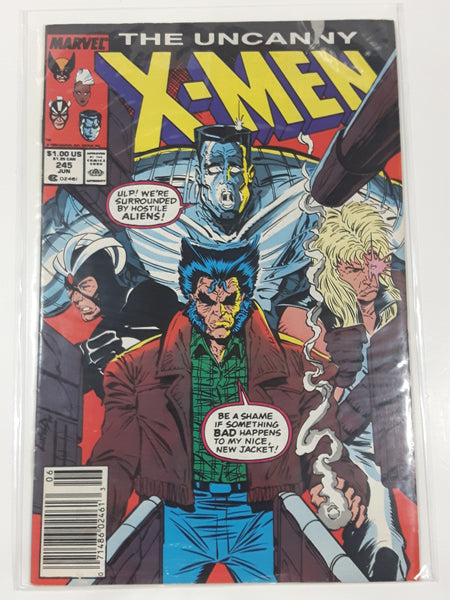 June 1989 Marvel Comics #245 The Uncanny X-Men Comic Book On Board in Bag