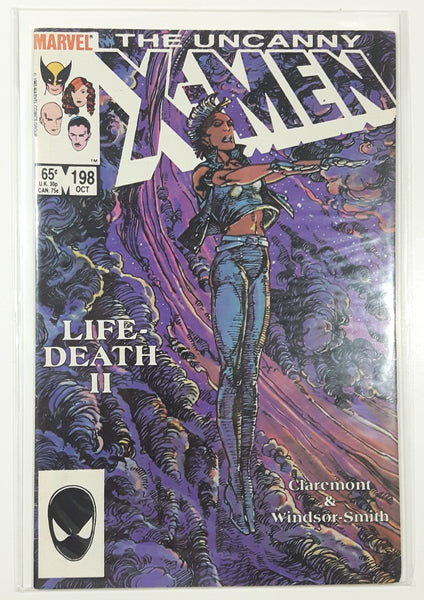 Vintage October 1985 Marvel Comics The Uncanny X-Men #198 Life-Death II 65 Cents Comic Book On Board in Bag