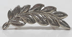 Vintage Military Laurel Wreath Branch 3/8" x 1 1/8" Silver Tone Hat Cap Shoulder Badge Insignia