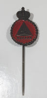 Vintage Belgian Army Belgium Armed Forces RAMSOB Royale Alliance Mutuelle des Sous-Officiers de Belgique 5/8" x 2" Badge Insignia Enamel Bronze Tone Metal Pin