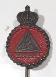 Vintage Belgian Army Belgium Armed Forces RAMSOB Royale Alliance Mutuelle des Sous-Officiers de Belgique 5/8" x 2" Badge Insignia Enamel Bronze Tone Metal Pin