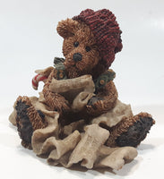 1994 Boyds Bears and Friends "He's making a list...... and checking it twice!" Sitting Teddy Bear 3 1/4" Tall Resin Figurine Style #2252