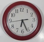 Ingraham Red Plastic 8 1/2" Wall Clock