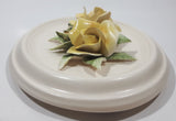 Vintage Fable Loraleigh Shearing Yellow Flowers and Green Leaves 6 1/4" x 8" Ceramic Wall Plaque