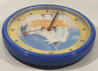 Vintage Lorus Quartz Disney Donald Duck 10" Circular Blue Plastic Wall Clock