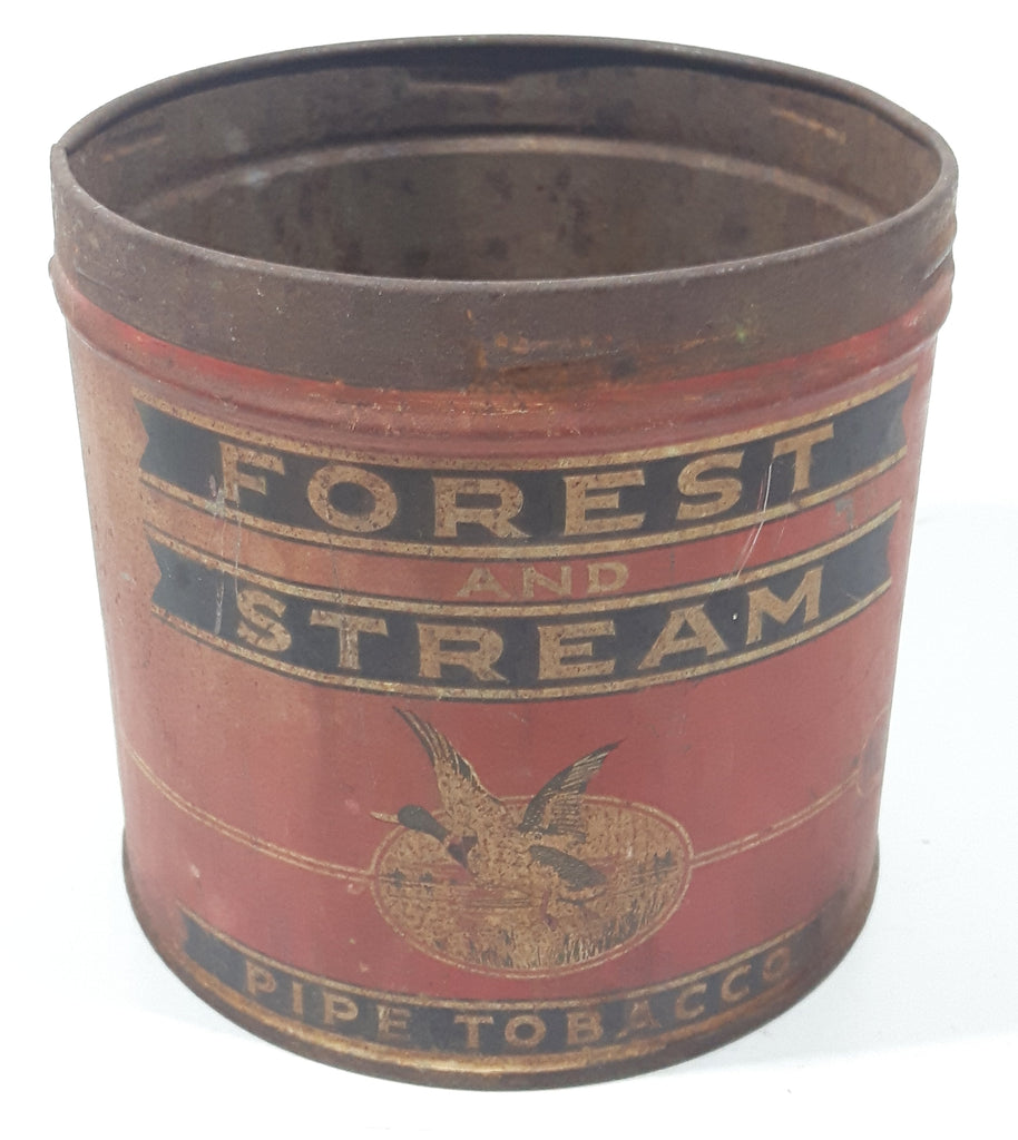 Antique Forest and Stream Pipe Tobacco Mallard Duck Themed Red 4 1/8