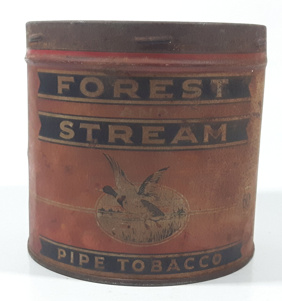 Antique Forest and Stream Pipe Tobacco Mallard Duck Themed Red 4 1/8