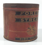 Antique Forest and Stream Pipe Tobacco Mallard Duck Themed Red 4 1/8" Tall 60 Cent Tin Metal Can