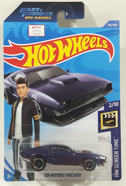 2020 Hot Wheels HW Screen Time Netflix Fast & Furious Spy Racers Ion Motors Thresher Metalflake Purple Die Cast Toy Car Vehicle New in Package