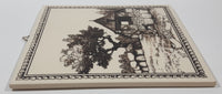 Vintage Rolde Netherlands Brown and White 6" x 6" Ceramic Tile Trivet