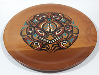 Panorama Products "Story of the Frog" Pacific North West Aboriginal Art Handcrafted 13 7/8" Round Western Red Cedar Wood Plaque