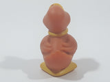 Brown and Yellow Duck Bird 2 1/4" Tall Rubber Toy Figure