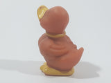 Brown and Yellow Duck Bird 2 1/4" Tall Rubber Toy Figure