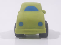 Toddler Car with Eyes Green with White Stripes Rubber Toy Car Vehicle