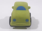 Toddler Car with Eyes Green with White Stripes Rubber Toy Car Vehicle