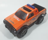 2002 FunRise Tonka Hasbro Truck Orange Pressed Steel and Plastic Die Cast Toy Car Vehicle with Opening Tail Gate