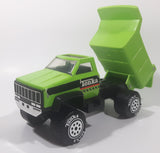 Tonka Dump Truck Bright Green Pressed Steel and Plastic Die Cast Toy Car Vehicle 3721 Made in Macau