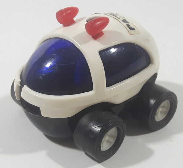 Vintage Jimson No. 253 Police White Plastic Toy Car Vehicle 968082-968087