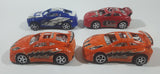 Polyfect High Speed Hot 1 Racer Racing Cars Blue, Red, Orange Plastic Toy Car Vehicle Set of 4