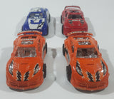 Polyfect High Speed Hot 1 Racer Racing Cars Blue, Red, Orange Plastic Toy Car Vehicle Set of 4