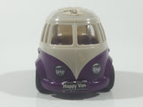 KidsMania Happy Van Purple Bus Plastic Pull Back Toy Car Candy Vehicle