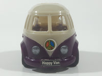 KidsMania Happy Van Purple Bus Plastic Pull Back Toy Car Candy Vehicle
