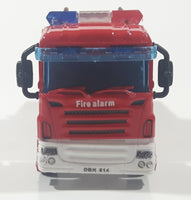 Fire Alarm Rescue Fire Engine Truck Red Plastic Die Cast Toy Car Vehicle