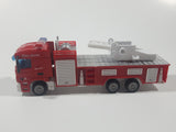 Fire Alarm Rescue Fire Engine Truck Red Plastic Die Cast Toy Car Vehicle