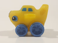 Toddler Airplane with Blue Eyes Yellow Rubber Toy Plane Vehicle