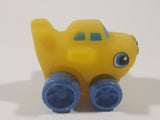 Toddler Airplane with Blue Eyes Yellow Rubber Toy Plane Vehicle