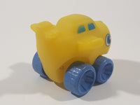 Toddler Airplane with Blue Eyes Yellow Rubber Toy Plane Vehicle