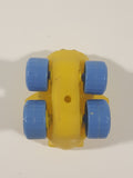 Toddler Airplane with Blue Eyes Yellow Rubber Toy Plane Vehicle