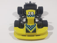 2016 Geobra PlayMobil #28 Fluorescent Yellow Go Kart Plastic Toy Car Vehicle