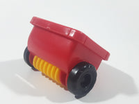 2001 Mattel Fisher Price Little People Hay Bale Shredder Trailer Tractor Implement Red Plastic 3 1/8" Long Toy Vehicle