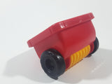 2001 Mattel Fisher Price Little People Hay Bale Shredder Trailer Tractor Implement Red Plastic 3 1/8" Long Toy Vehicle